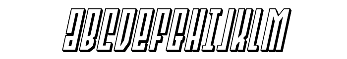 Templar Shield 3D Block Italic Font UPPERCASE