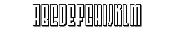 Templar Shield 3D Block Font LOWERCASE