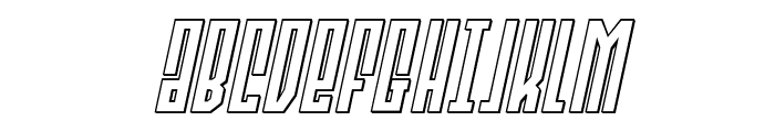 Templar Shield 3D Italic Font UPPERCASE