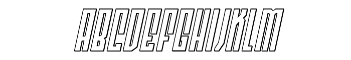 Templar Shield 3D Italic Font LOWERCASE