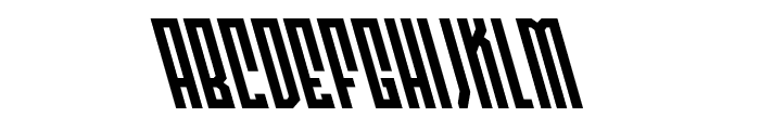 Templar Shield Super-Leftalic Font LOWERCASE