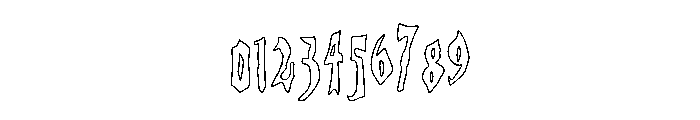 Templario Borracho Outline Font OTHER CHARS