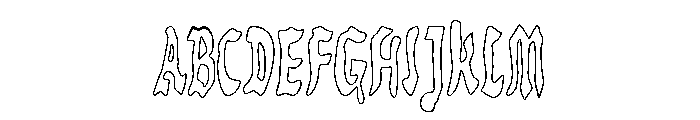 Templario Borracho Outline Font UPPERCASE