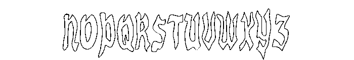 Templario Borracho Outline Font UPPERCASE