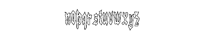 Templario Borracho Outline Font LOWERCASE