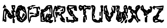 Temporal Shift Hollow Font UPPERCASE