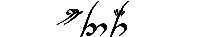 Tengwar Annatar Alt Bold Italic Font OTHER CHARS