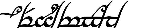 Tengwar Annatar Bold Italic Font UPPERCASE
