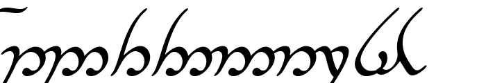 Tengwar Annatar Italic Font OTHER CHARS