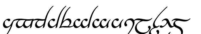 Tengwar Annatar Italic Font LOWERCASE