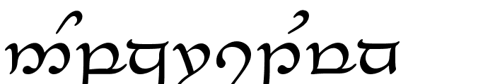 Tengwar-Elesil-Medium Font LOWERCASE