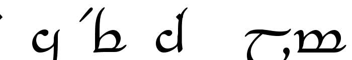 Tengwar-Elesil Normal Font LOWERCASE