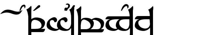 Tengwar Sindarin Font UPPERCASE