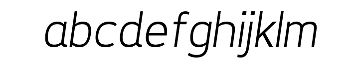 Tepeno Sans Light Italic Font LOWERCASE