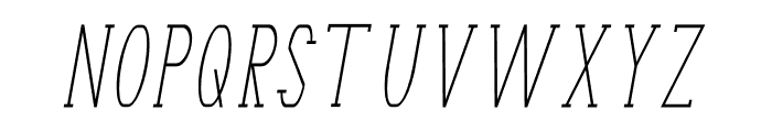 Terry Bruce Italic Font UPPERCASE