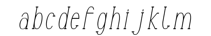 Terry Bruce Italic Font LOWERCASE