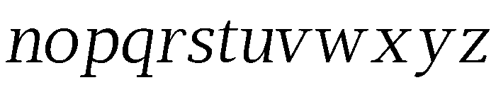 Tess-Italic Font LOWERCASE