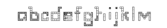 Tetris 2 Font LOWERCASE