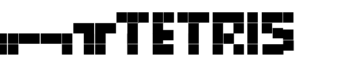 Tetris Blocks Font UPPERCASE