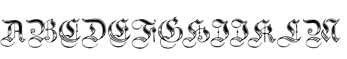 Teutonic No4 DemiBold Font UPPERCASE