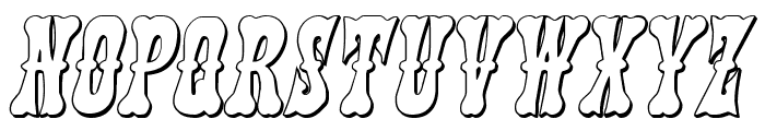 Texas Ranger 3D Italic Font UPPERCASE