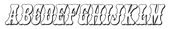 Texas Ranger 3D Italic Font LOWERCASE