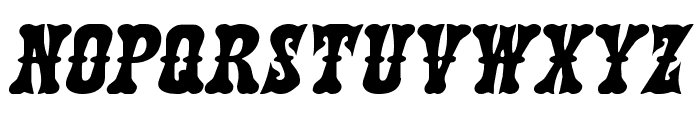 Texas Ranger Expanded Italic Font LOWERCASE