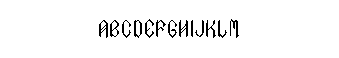 Text In Gothic Regular Font UPPERCASE