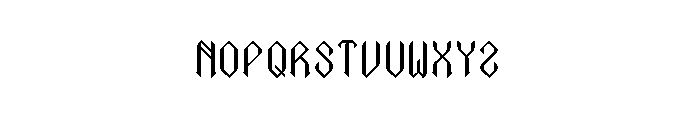 Text In Gothic Regular Font UPPERCASE