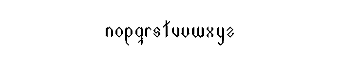 Text In Gothic Regular Font LOWERCASE