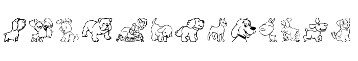 tender puppies Font UPPERCASE