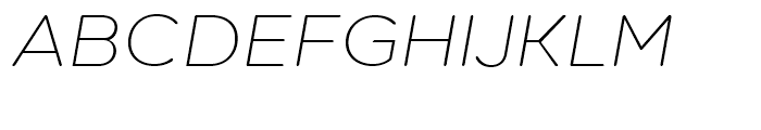 Technica ExtraLight Italic Font UPPERCASE