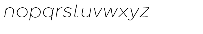 Technica ExtraLight Italic Font LOWERCASE