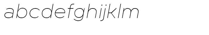 Technica Thin Italic Font LOWERCASE