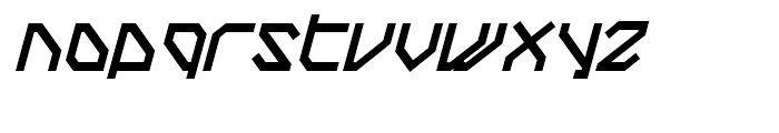 Techstep Black Oblique Font LOWERCASE