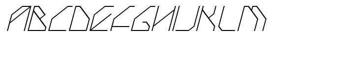 Techstep Thin Oblique Font UPPERCASE