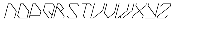 Techstep Thin Oblique Font UPPERCASE