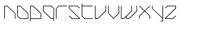 Techstep Thin Font LOWERCASE