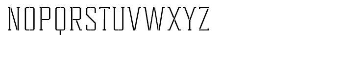 Tecnica Slab Stencil 1 Regular Font UPPERCASE