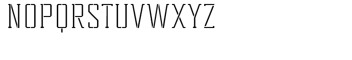 Tecnica Slab Stencil 2 Regular Font UPPERCASE