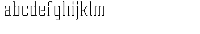 Tecnica Slab Stencil 2 Regular Font LOWERCASE