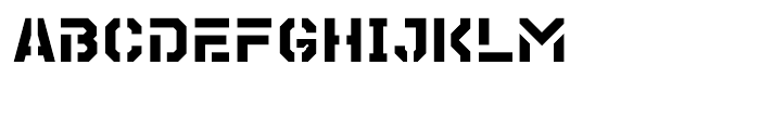 Teco Sans Stencil Bold Font UPPERCASE