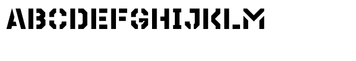 Teco Sans Stencil Bold Font LOWERCASE