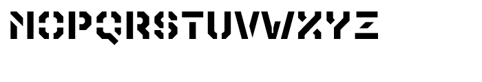Teco Sans Stencil Bold Font LOWERCASE