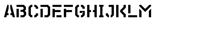 Teco Sans Stencil Regular Font UPPERCASE