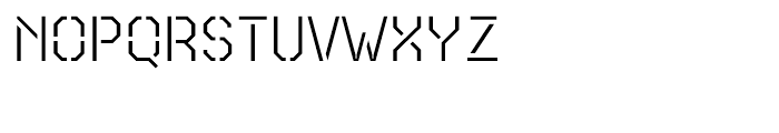 Teco Sans Stencil Thin Font LOWERCASE