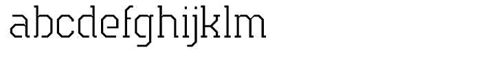Teco Serif Thin Font LOWERCASE