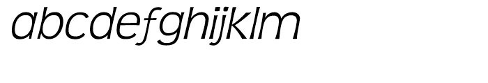 Teen Light Italic Font LOWERCASE