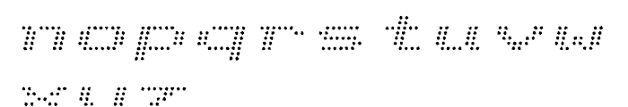 Telidon Ink Extended Italic Font LOWERCASE