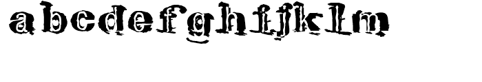 Tenpenny Dreadful Regular Font LOWERCASE